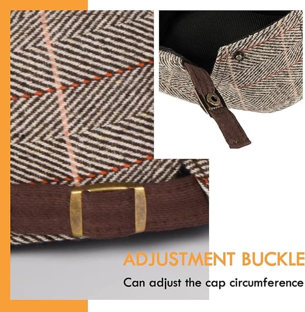 Newsboy Flat Cap Hatte Baretter Flat Cap til Mænd - Uldfilt Mode Vintage Britisk Stil Kasket