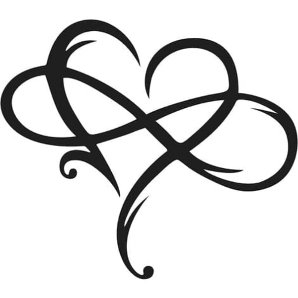 40*35 cm - Väggdekor Infinity Hjärta Metall Väggkonst, Järnkonstdekoration