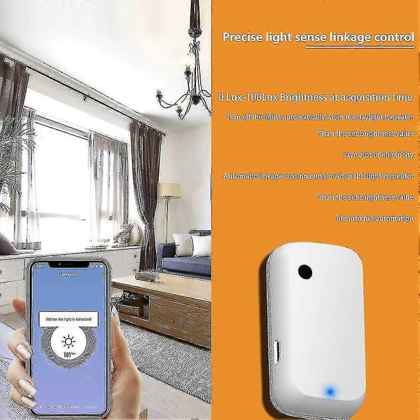 Tuya Wifi Lyssensor Intelligent Hjem Belysningssensor Link Kontrol Lyssensor Illum