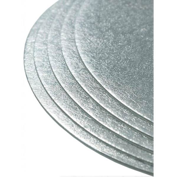 9\" Round Cake Boards, Silver Cake Underlays, 1.8mm Thick, 2-pack.
