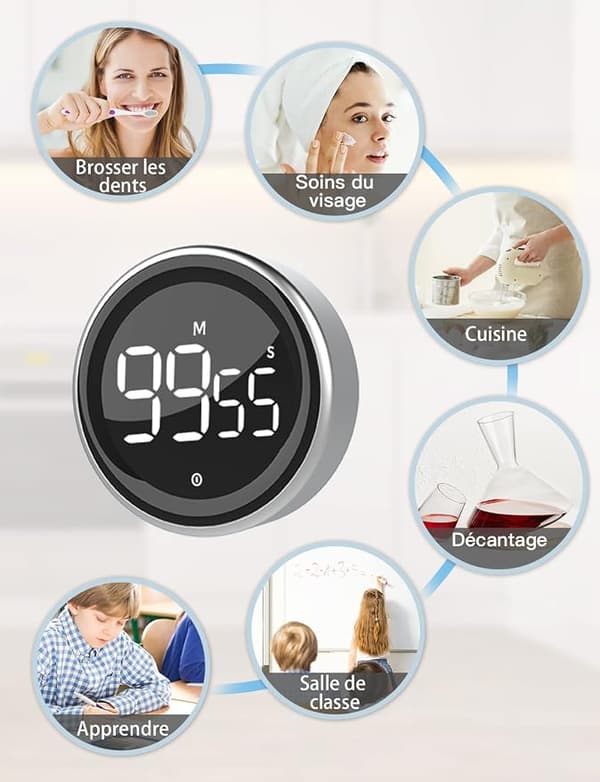 Kitchen Timer Digital Timer with Stopwatch Function and Counter DXGHC
