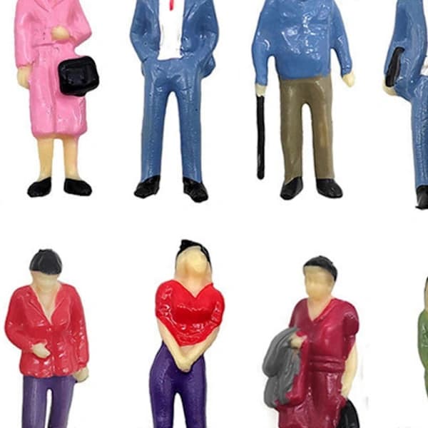 25 stk HO Skala 1:87 Figurer Leker Lite Tog Park Stativ