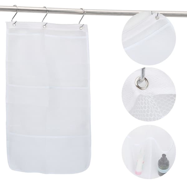 Hanging Mesh Shower Organizer Large Shower Caddy Bathroom Accessories (S-shaped Hook)