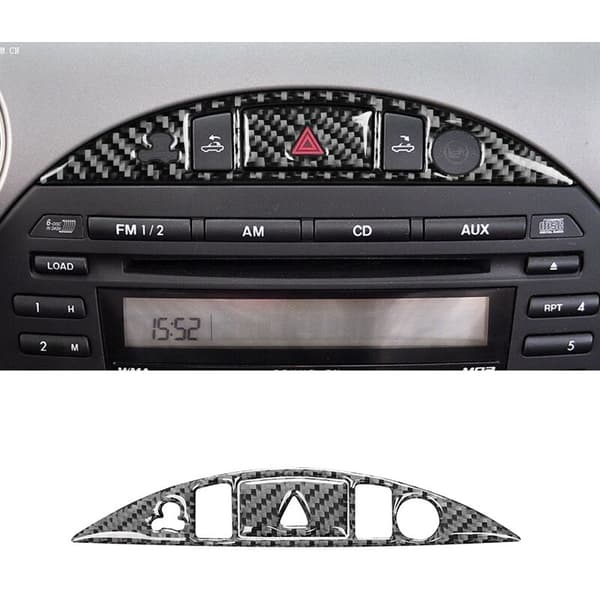 Til Mazda MX5 Miata 2009-2015 Kulfiber Tilbehør Backup Lys Knap Cover Panel Trim Dekal, Sort