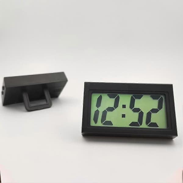Mini Car Clock Car Truck Dashboard Practical Self-Adhesive New Clock Electronic Digital Holder Vehicle Clock [DB] Red Red