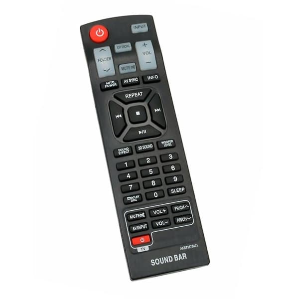 Fjernbetjening til LG Soundbar AKB73575421 Soundbar Controller Erstatning Sort