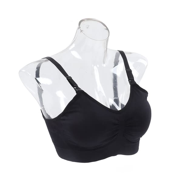 Handsfree Breast Pump Bra Adjustable Soft Breathable Pumping Bra for New Moms Black M 0.2 0.2