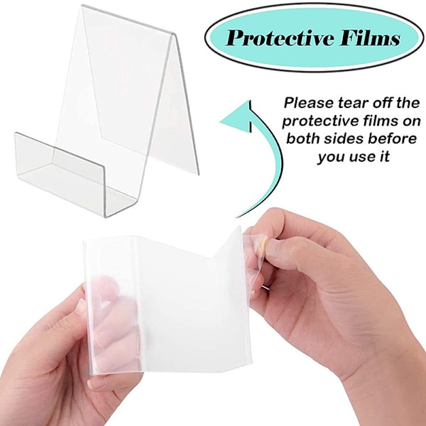 5-pack Akryl Bokstöd, Transparent Bokdisplayställ