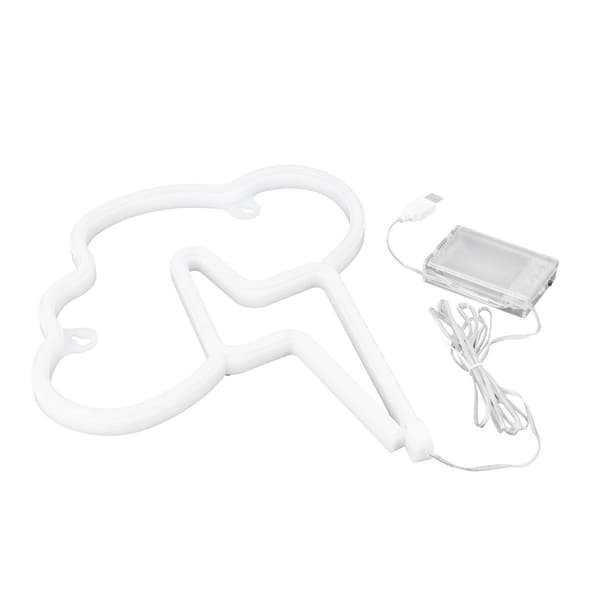 LED-neonskilt, 2-farget LED-neonlampe, batteri eller USB KLB