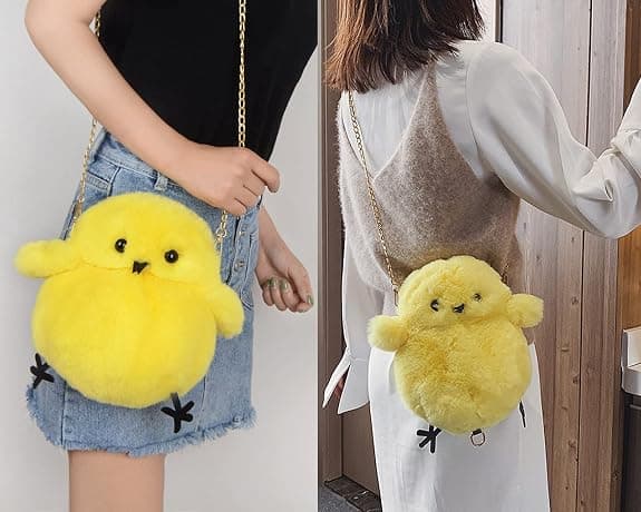 1 st Kvinnors Söta Plysch Crossbody Väska Chic Liten Axelväskor
