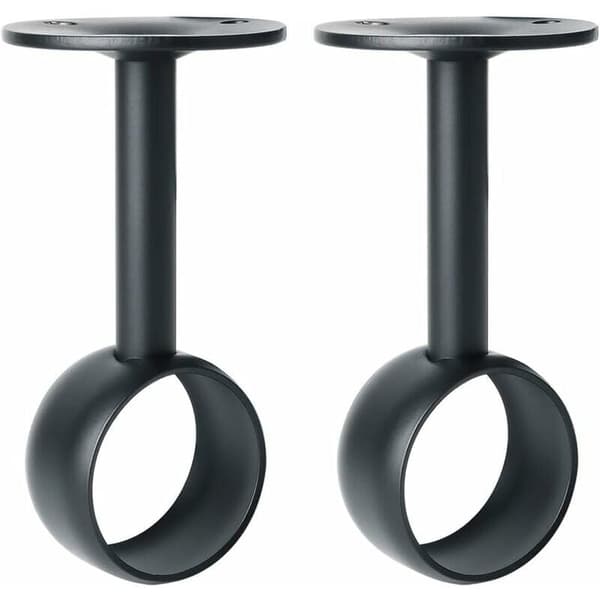 Takgardinstangsfester, 32 mm, Matt Svart Rustfritt Stål, 2 stk - Kraftig Styrke