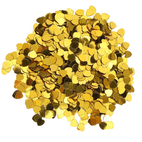 3000 stk hjerteformet konfetti Valentinsdag bryllupsglitter strø festdekorasjoner (gull)
