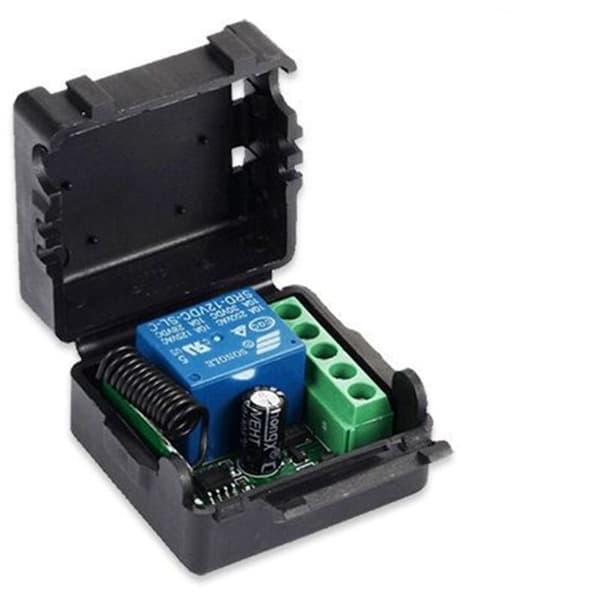 Universell mottakersvitsj DC 12V 1CH relémottakermodul for fjernkontroller, kun mottaker