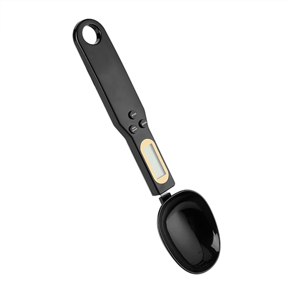 Portable 500g/0.1g Electronic LCD Digital Kitchen Scale with Measuring Spoons (Black)