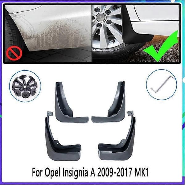 4 stk. bilstænklapper til Opel Insignia A 2009~2017 MK1 stænkskærme stænklapper skærm mudderklapper biltilbehør passer til facelift model