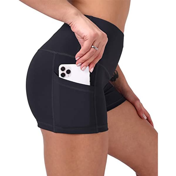 Women's Cycling Shorts with Pockets - High Waist Tummy Control