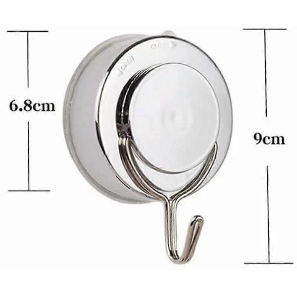 Suction Cup Hooks for Bathrooms, Toilets, and Kitchens; Strong Towel Hooks, Robe Hooks, and Shower Hooks (2-Pack)