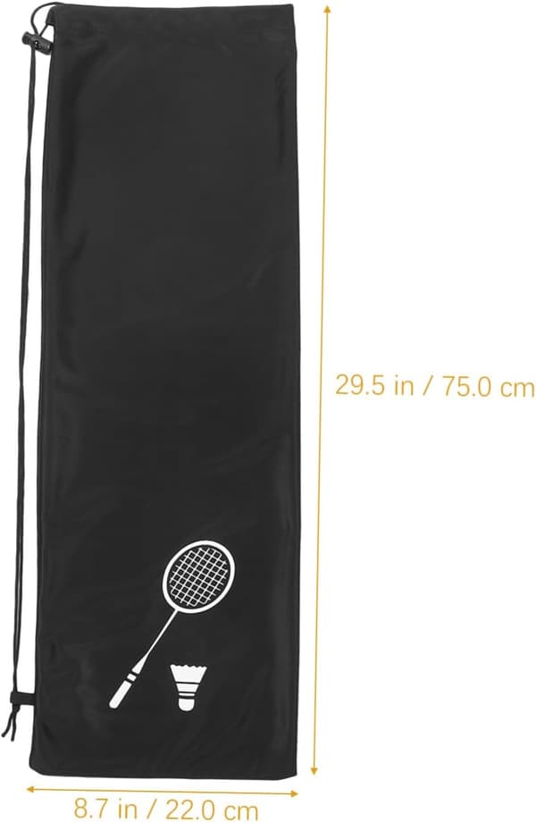 badminton Racketbag svart av fortykket flanell for oppbevaring -