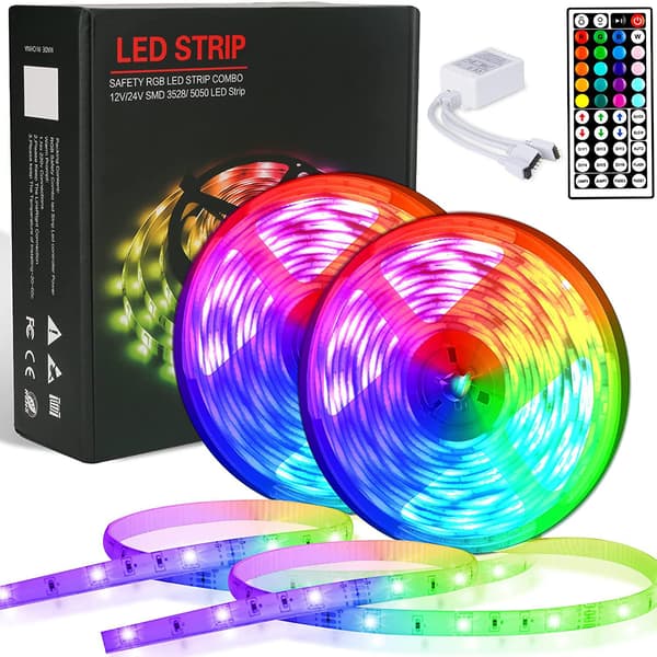 LED-stripe 20M RGB LED-bånd Musikk LED-stripe styrt av Smart