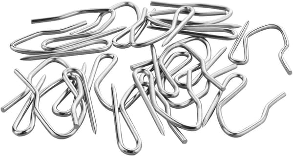 350 Pieces Metal Curtain Hooks, Foldable Curtain Hooks Small S-Hooks