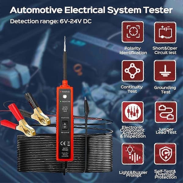 Autel PowerScan PS100 Elektrisk Bilkrets Testverktyg 6-24V AVOmeter