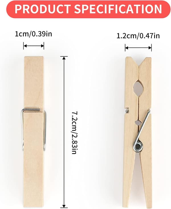 Treklesklyper 7,2 cm - Sett med 100 dekorative treklesklyper