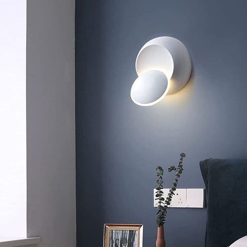 Væglampe 360 graders roterende moderne LED-lampe til hvid