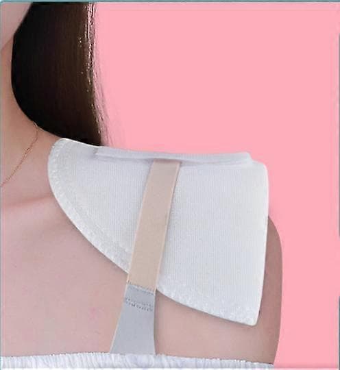 Halvmåne skulderpuder med velcro S, Hvid