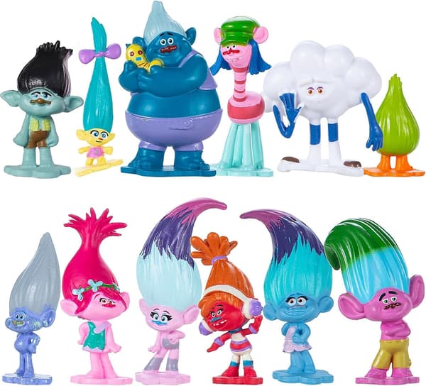 12 stk. Mini Troll Action Figur Leker, Troll Action Figur Leker Troll Festartikler Samleobjekt Dukke for Barn