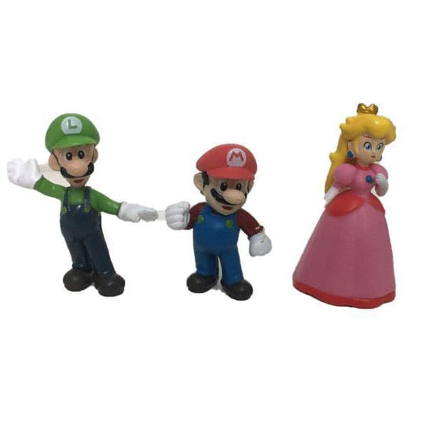 #6 stk Super Mario Tegneserie Spil Figurer Ornament#