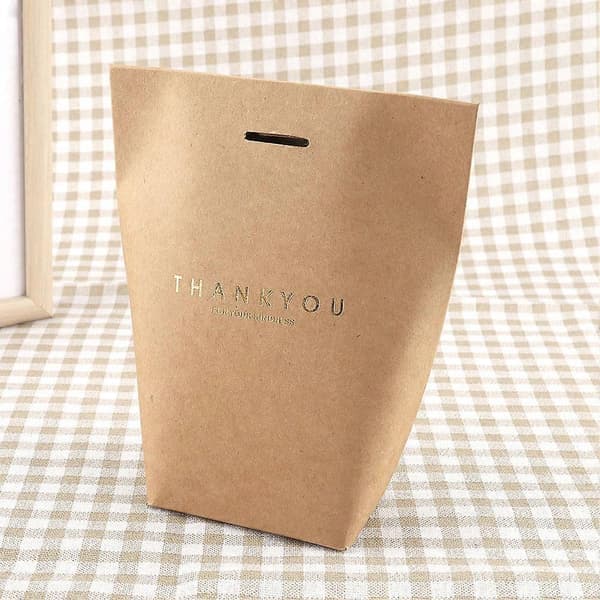 Elegante papirgaveposer til bryllup, babyshower - 20 stk (brun)