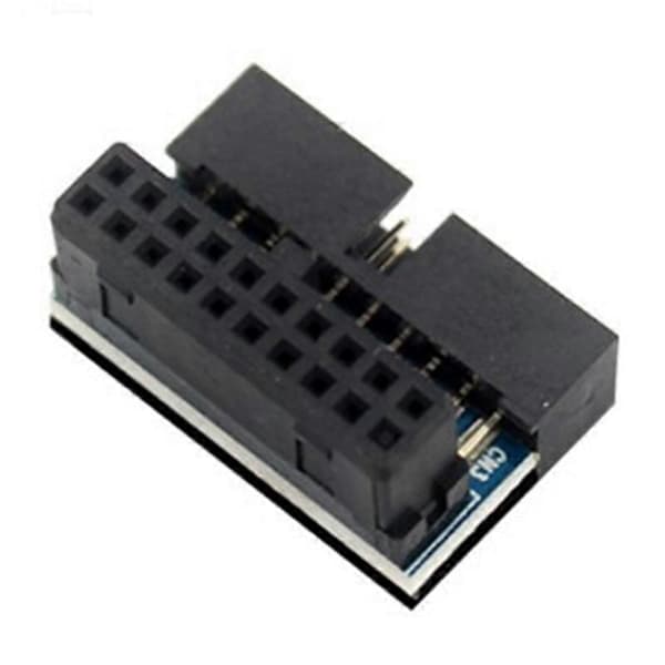 USB 3.0 -sovitin musta USB 3.0 20-nastainen uros-naaras L-kulmavirta-adapteri emolevy Dow