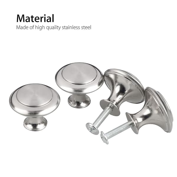 20 Pieces Kitchen Knobs, Brushed Nickel, Eeekit Drawer Pulls, Cabinet Knobs, Sturdy Knobs, Silver Tone Kitchen Knobs with Screws for Bathroom Drawers