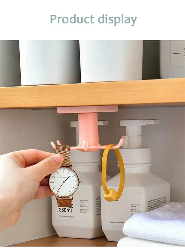 3 Kitchen Hook Organizer Bathroom Hanger Wall Bowl Drying Lid Holder Kitchen Accessories Wardrobe Storage Cabinet Shelf