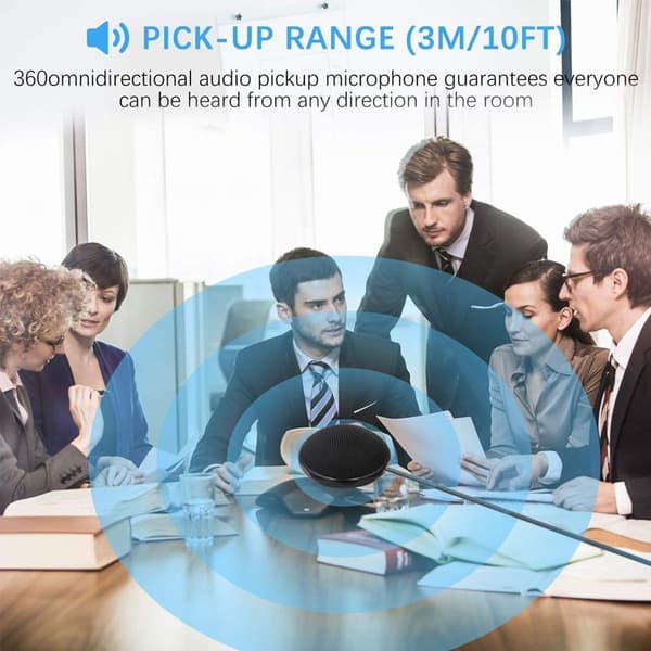 USB-skrivebords-/laptopdatamaskinmikrofon, 360° rundstrålende kondensator KLB