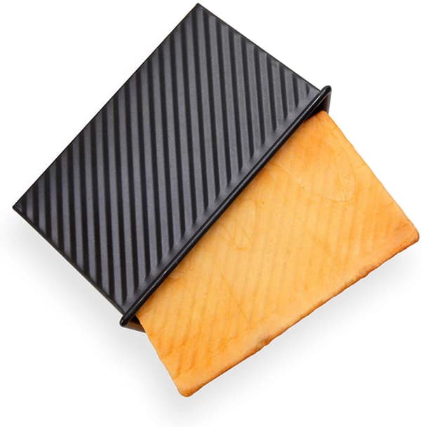 Brødform med låg, non-stick bageplade kulstofstål brødform med låg til bagning