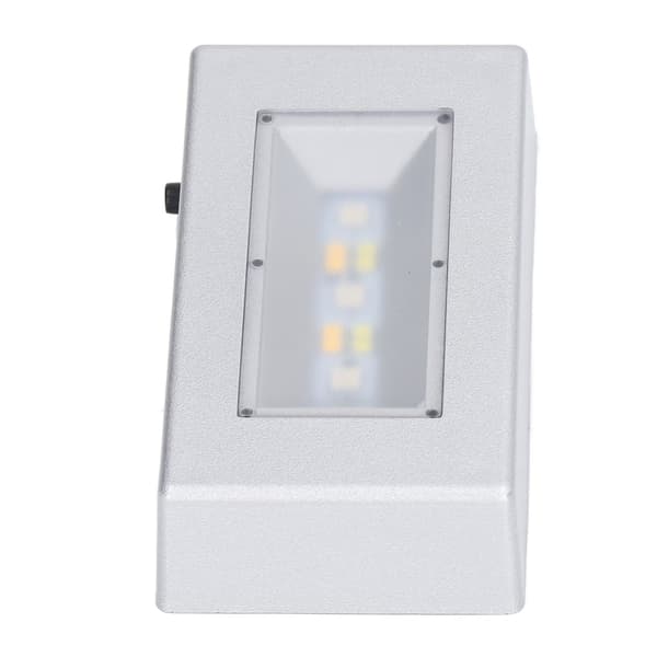 LED-skjermbase med flere moduser, sølv rektangulær LED-lysdisplaybase med USB-kabel for smykker og krystaller