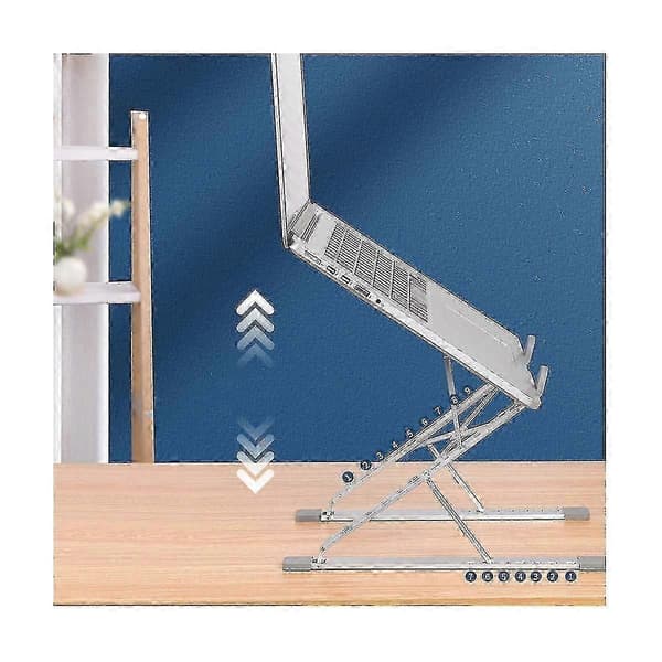 N8 Justerbart bærbart laptopstativ i aluminium til tablet, notebook, bord, køleplade, foldbart (g