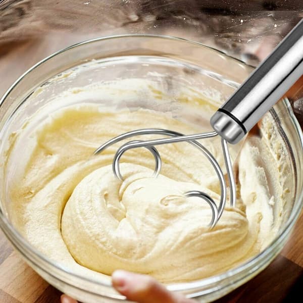 Stainless Steel Danish Dough Whisk Dutch Dough Whisk Scoring Tool Cake Tool for Bread, Pastries or Pizza