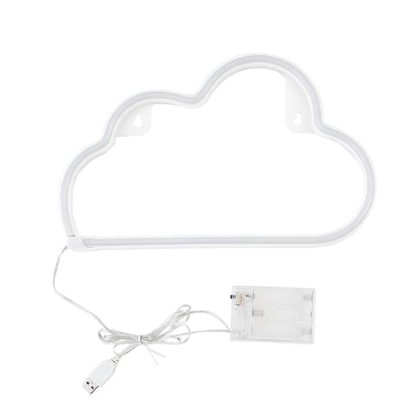Neonljus väggdekoration USB eller batteri Neonljus sovrum molnljus lämplig（Zhengbai）