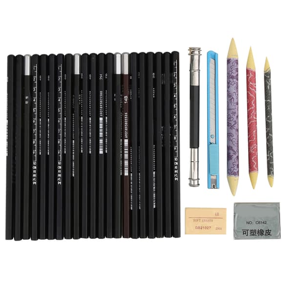 29st Sketch Pen Tool Kit Beginner Artist Drawing Pen Roll Case Art Supplies Sunset Tree