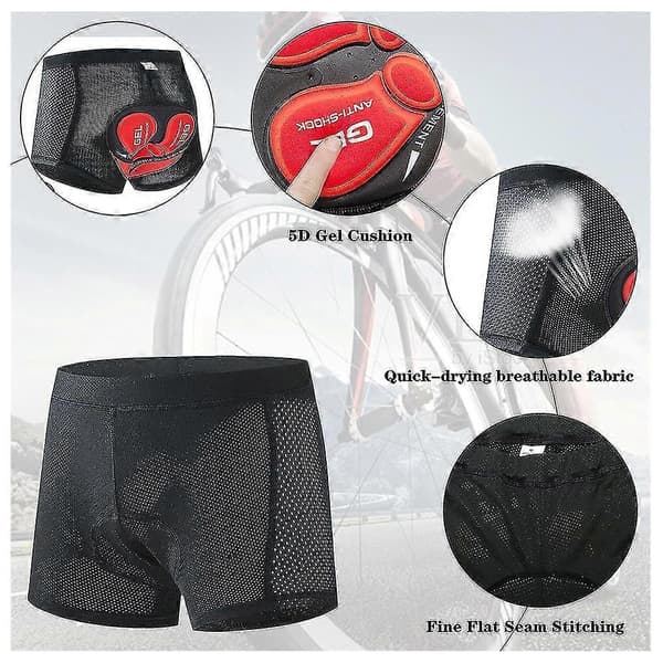 Sykkelbukser for menn med 5d-polstring, sykkelshorts med pustende absorberende design