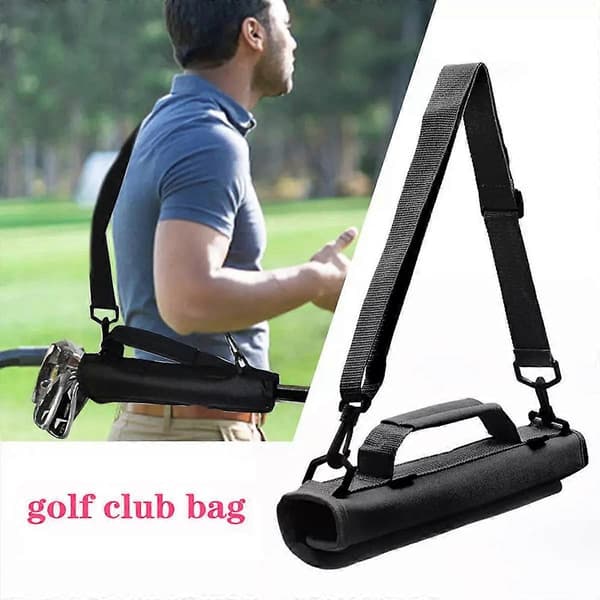 Mini Letvægts Bærbar Rejse Golf Skuldertaske til 3-6 Køller Sort