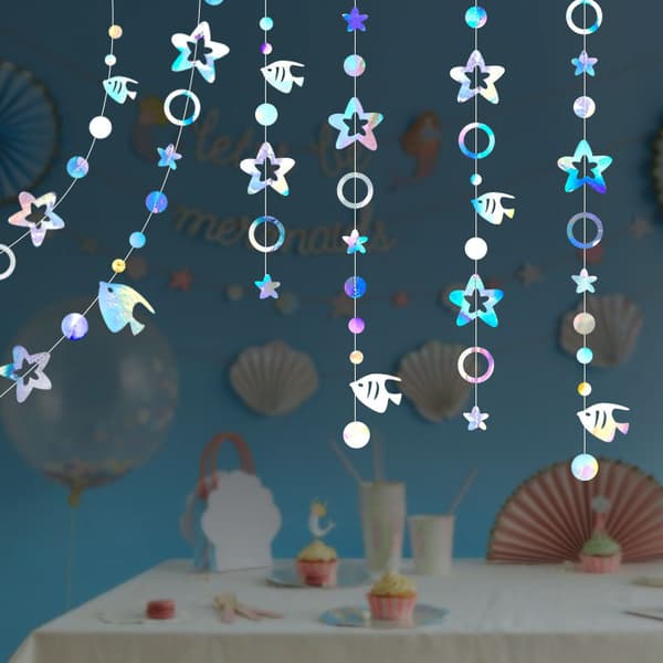 Ocean Fish Party Garland Kit (2 stk, 3,5 m længde hver), Symphony