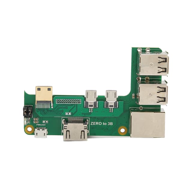 Utvidelseskort for Raspberry Pi 2W til 3B 3 USB2.0 RJ45 nettverksportadapterkort for generell datamaskin