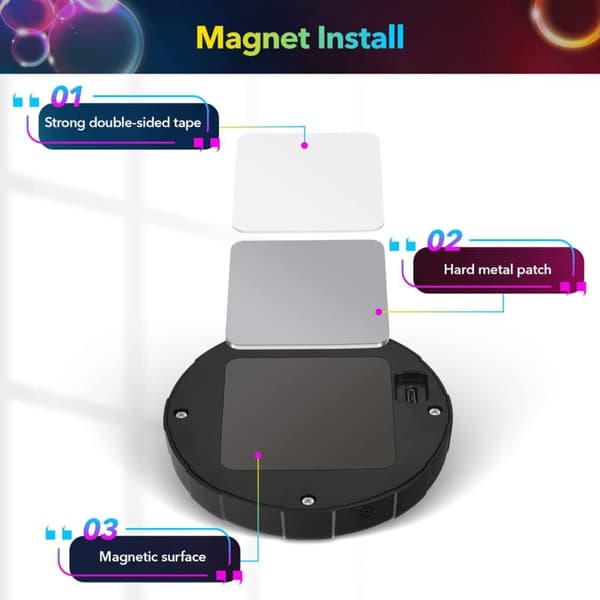 Trådløs LED-bilinteriør, USB LED-bilinteriørbelysning RGB 12 farver Bil Touch LED-lampe til bilbagagerum Båd Campingvogn