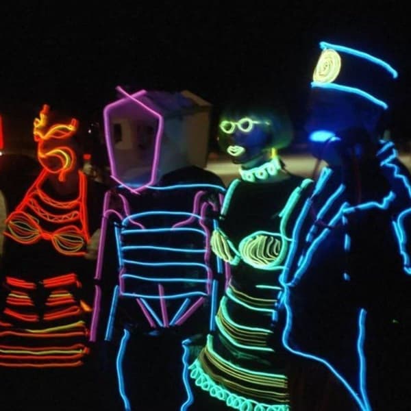 5M EL-tråd EL-kabel Neonlys Belysning Elektroluminescens KLB