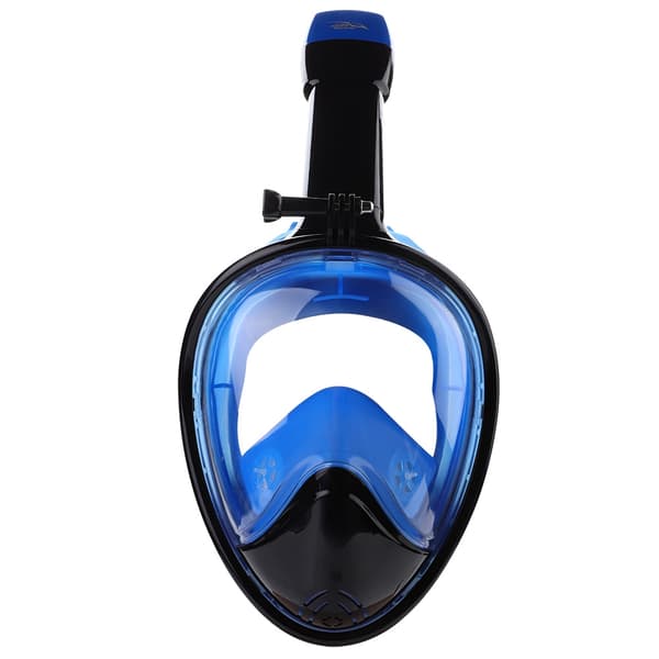 Keep Diving Helmask Snorkelmaske Dykning 2 i 1 Tør Vejrtrækning Undervands Svømmerør (Blå, M)