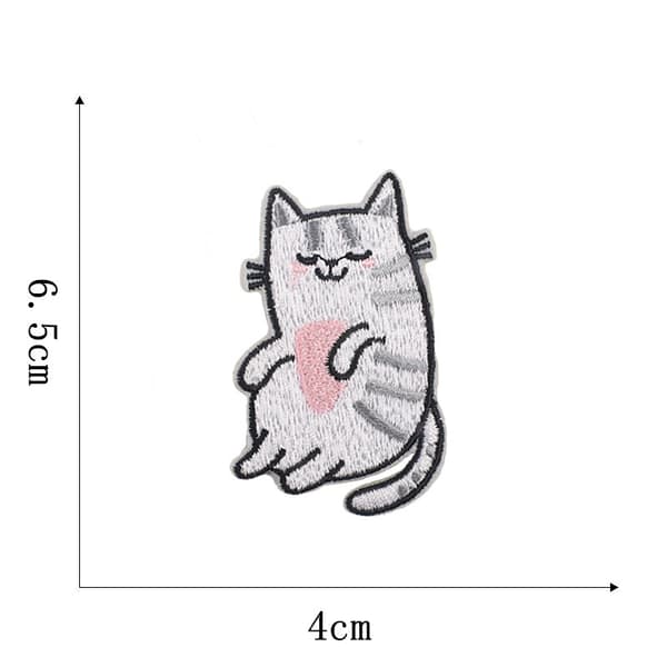 /#/15 stykker tegneserie katt broderte stofflapper/#/