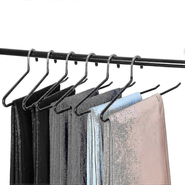 20-pack Open Trousers Hangers Jeans Pants Easy Slide Organizer Metal Hangers